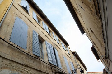 old house in the old town of island country