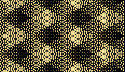 Abstract geometric pattern. A seamless vector background. Gold and black ornament. Graphic modern pattern. Simple lattice graphic design