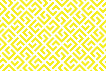 Abstract geometric pattern. A seamless vector background. White and yellow ornament. Graphic modern pattern. Simple lattice graphic design