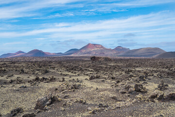 View of Timanfaya National Park - Lanzarote, Canary Islands, Spain