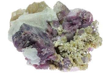 lepidolite from Minas Gerais, Brasil isolated on white background