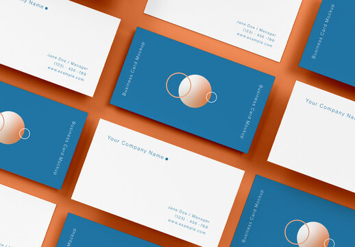 Business Card Mosaic Mockup