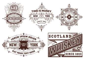 Set of 5 Logos and Badges