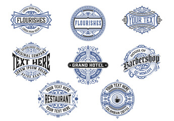 Pack of 8 Logos and Badges