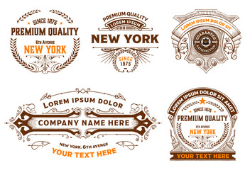 Set of 5 Logos and Badges