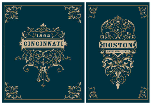 Set of 2 Vintage Labels for Packing