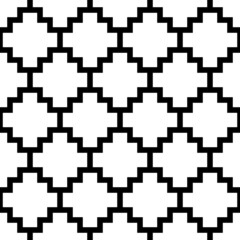 Inca crosses seamless pattern. Ethnic ornament. Folk background. Geometric wallpaper. Cross shapes image. Tribal motif. Ancient mosaic. Digital paper, web design, textile print, abstract. Vector art.