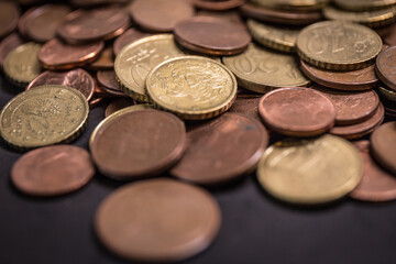 Tas de centimes d'Euro