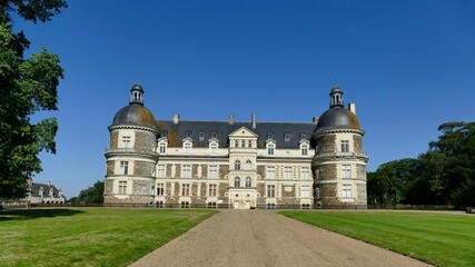 Fototapeta na wymiar Le château de Serrant vu depuis le parc