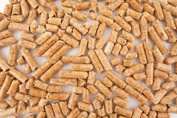 Holzpellets in Nahaufnahme