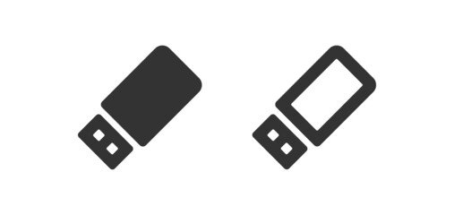 Usb stick icon. USB memory symbol. Flash drive web sign. Storage illustration in vector flat