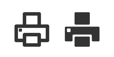 Printer icon. Web print symbol. Line fax office symbol in vector flat
