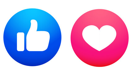 Like, heart, love, emoticon, emotion, reaction, illustration