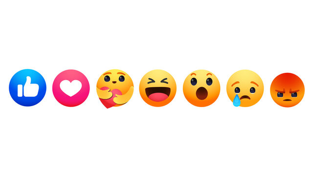 Social media Face Emoticon, ok, cool, marketing, love, sad, happy, illustration, reaction