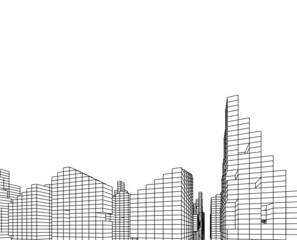 Obraz premium abstract city skyline