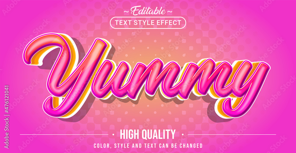 Poster Editable text style effect - Yummy text style theme.