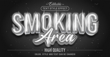Editable text style effect - Smoking Area text style theme.