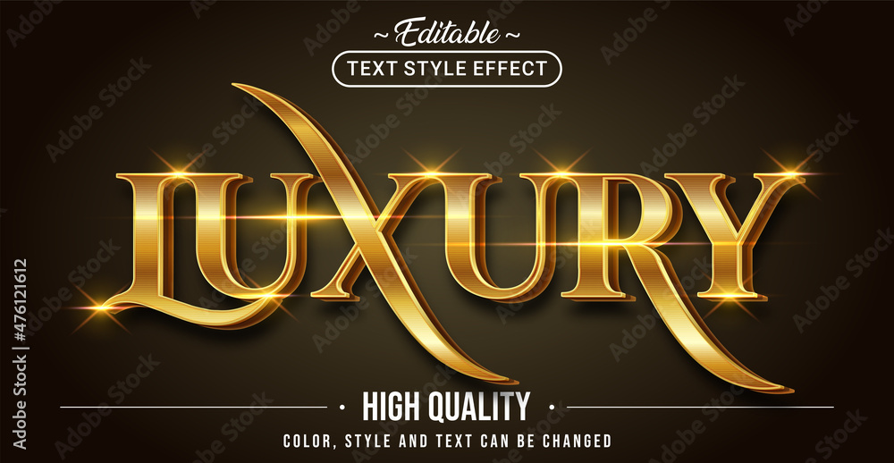 Poster Editable text style effect - Luxury text style theme.