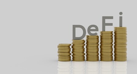 DeFi -Decentralized Finance blockchain financial technology banking system	
