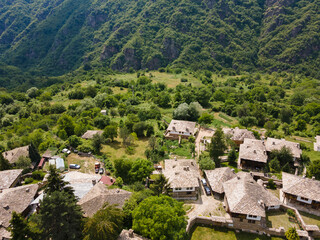 Aerial view of Village of Kovachevitsa, Bulgaria