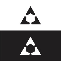 triangle logo design vector simple