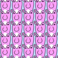 seamless pattern of cute cartoon background