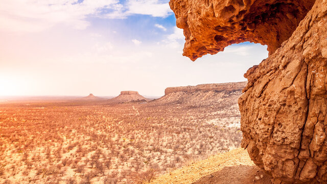Rocky landscape of Damaraland in Namibia