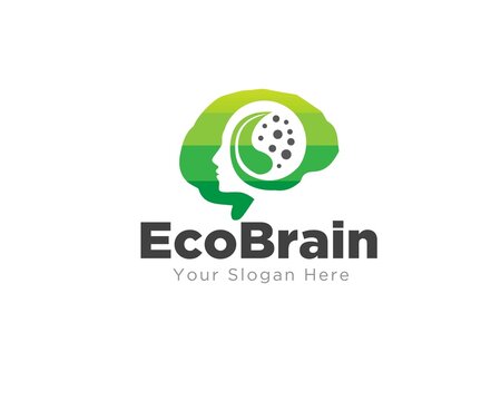 eco brain health and consulting for medical service and clinic logo