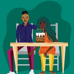 Lesbian couple celebrates partner's birthday by blowing out the candles