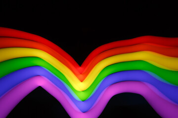 Abstract lgbt colors with blurred light.
Colored blurred light lines.