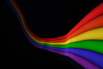 Abstract lgbt colors with blurred light.
Colored blurred light lines.