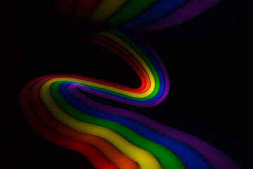 Abstract lgbt colors with blurred light.
Colored blurred light lines.