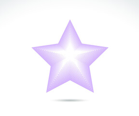 Star logo. Star lined icon, sign, symbol, Flat design, button, web. vector - illustration eps 10.