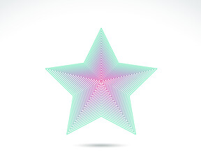 Star logo. Star lined icon, sign, symbol, Flat design, button, web. vector - illustration eps 10.