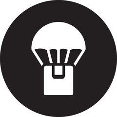 parachute glyph icon