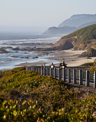 Motorcycles along the Oregon Coast