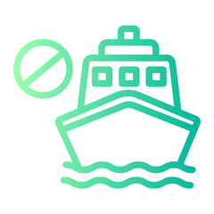 Obraz premium ship cargo stop gradient icon