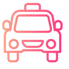 taxi gradient icon