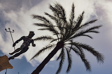 Alcazar of Seville, Spain, Neptune statue on the Fountain