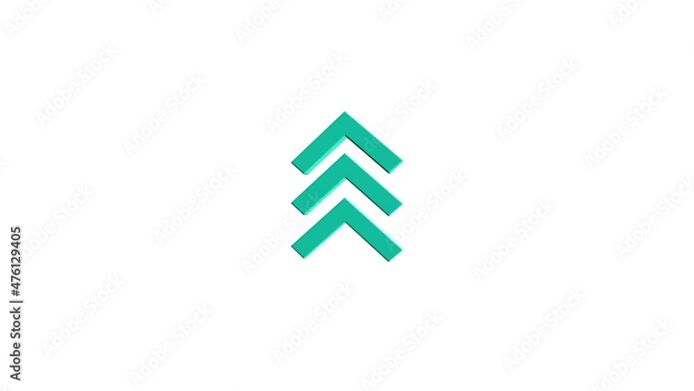 Aufkleber 3d swipe up animation button. application and social network icons, swipe up for advertising. social