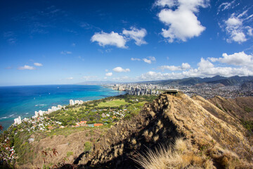 Fototapeta na wymiar Beautiful Skyline of Oahu,Hawaii
