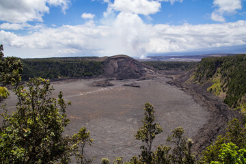 Kilauea Iki Crater in Hawaii Volcanoes National Park on the Big Island of Hawaii