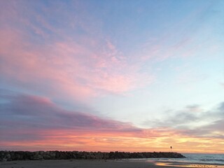 sunset, sky, sea, sun, cloud, dawn, aquatic, nature, ocean, cloud, landscape, dusk, beach, horizon, beautiful, dusk, blue, orange, dawn, sunlight, color, red, summer, cloudscape, twilight
