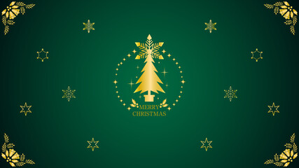 クリスマスカード　グリーン