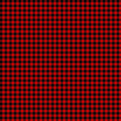 Red black fabric buffalo plaid background vector
