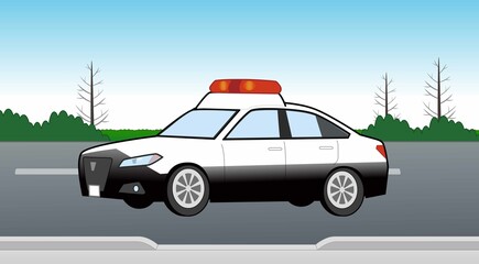 パトカーのイラスト © su_cocoroe