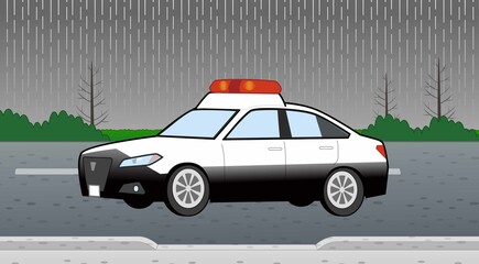パトカーのイラスト © su_cocoroe
