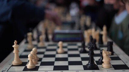 Chess tournament in progress. Concept of strategic and intelligence 