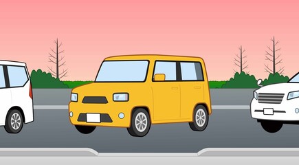 Obraz premium ボックスカーのイラスト