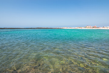 Obraz premium View of the beautiful El Cotillo and Los Lagos Beach (Playa de Los Lagos) - Fuerteventura, Canary Islands, Spain